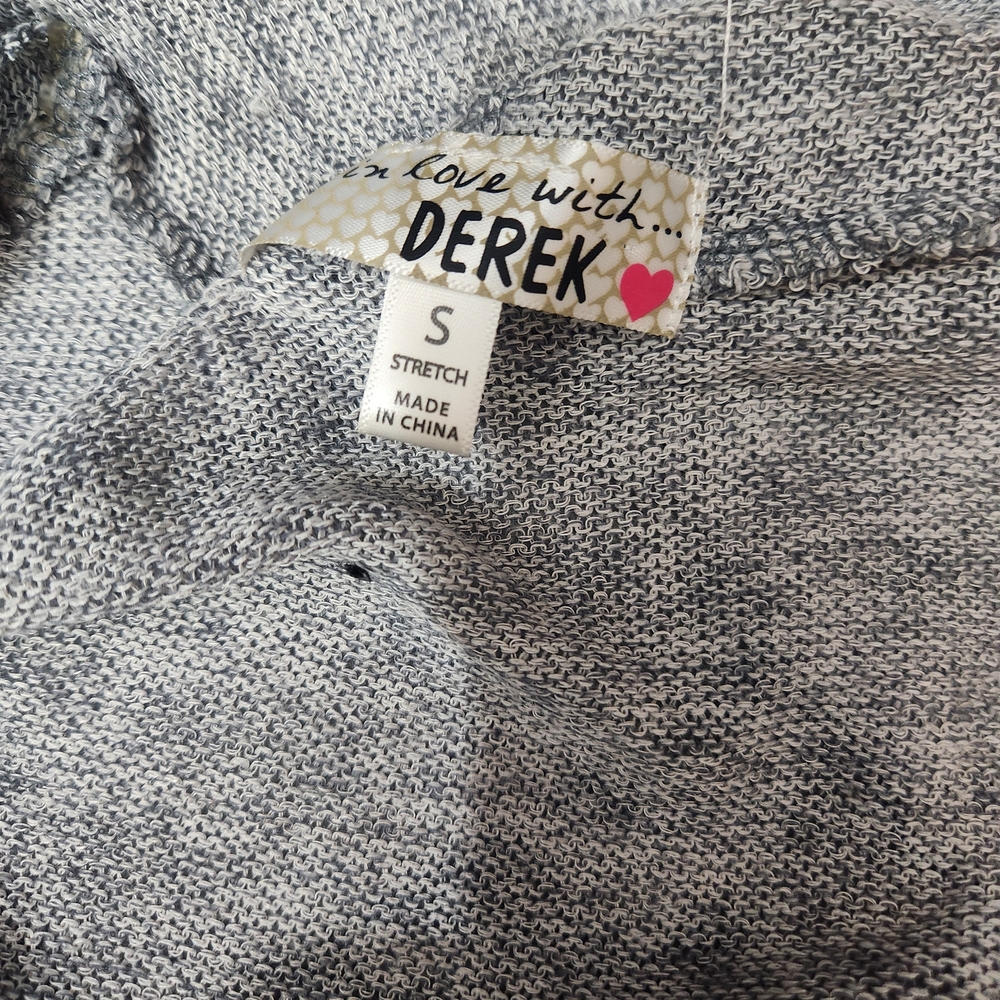 I'm In Love With Derek Aztec Open Front Hooded Cardigan Small Gray - Picture 2 of 16